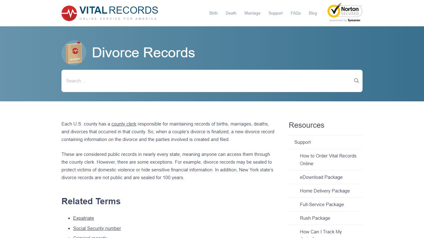 Divorce Records - Vital Records Online